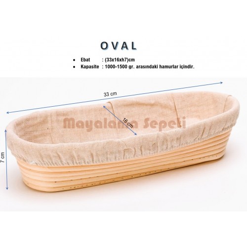 Mayalama Sepeti - Oval - Ebat:(33x16xh7)cm – BEZLİ